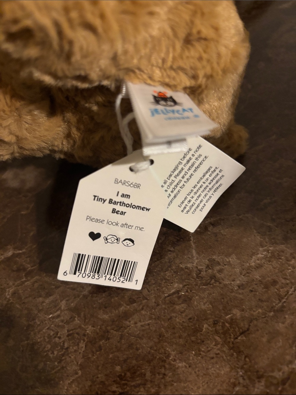 Jellycat Tiny Bartholomew Bear - NwT - Picture 2 of 4